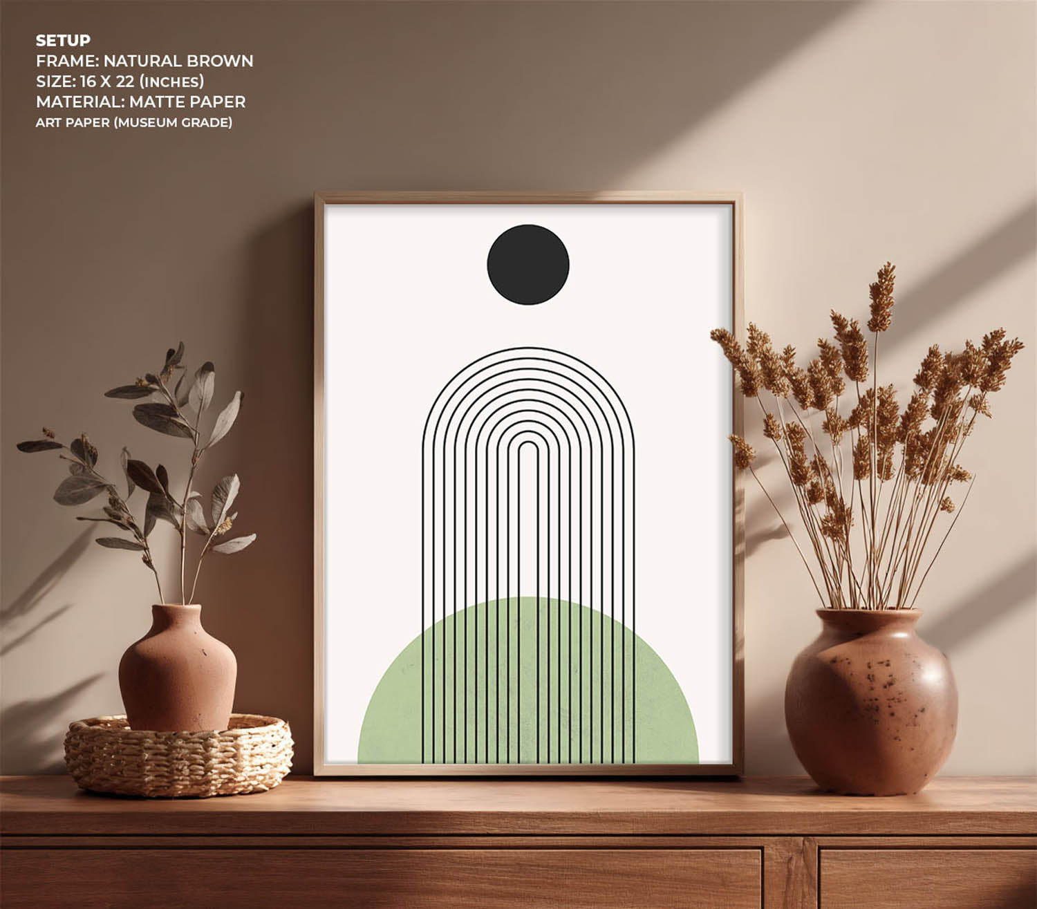 Arco Green Wall Painting