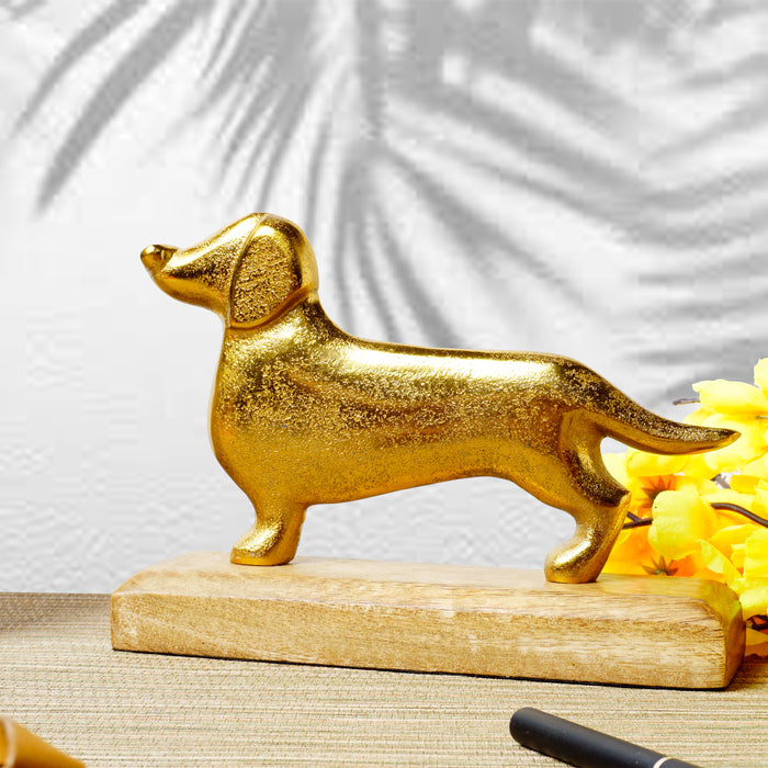 Dog Decor Showpiece - Gold