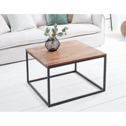 Brisbane Coffee Table With Metal Base Sheesham Wood Top