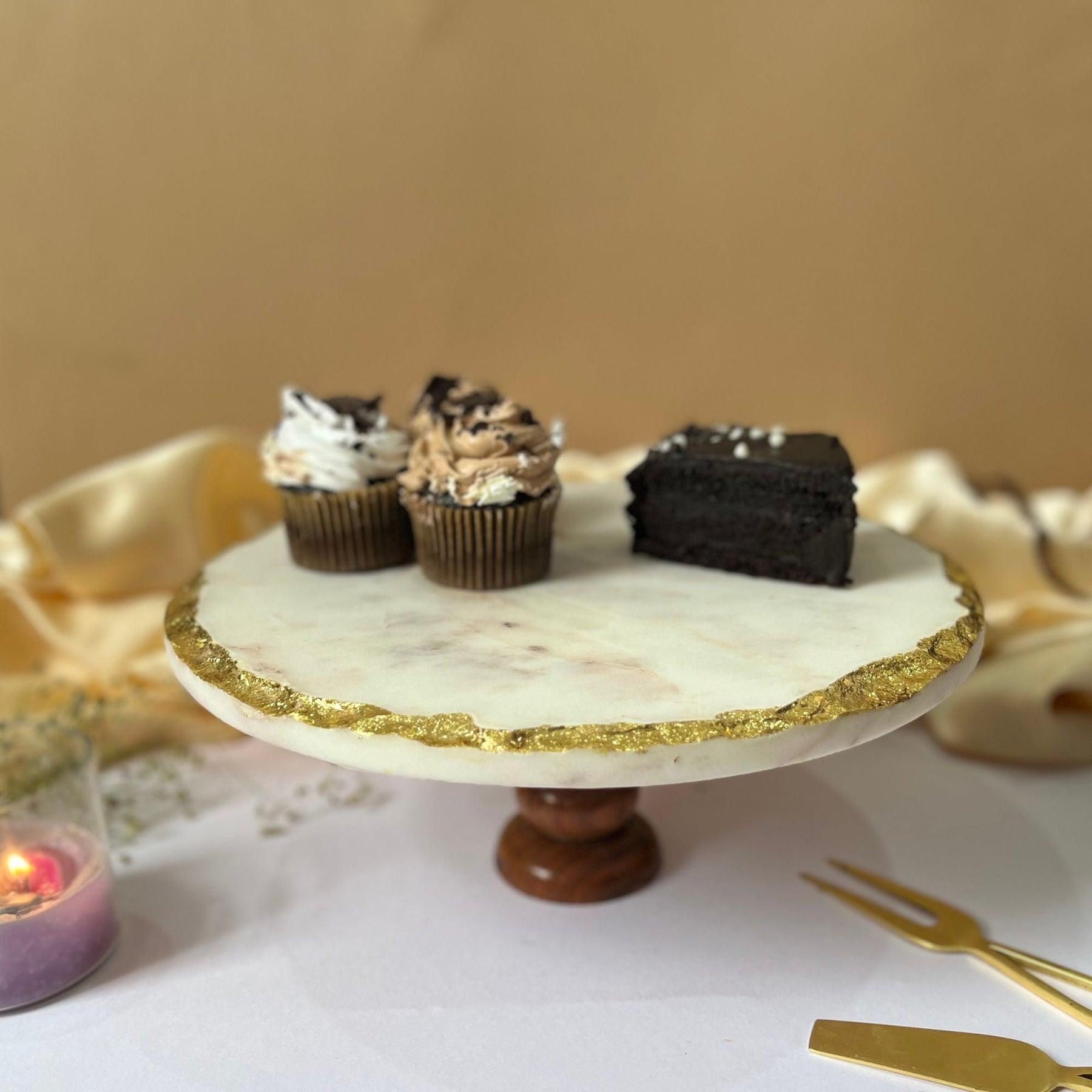 White Marble Cake Stand |  Luxurious Dessert Display Stand