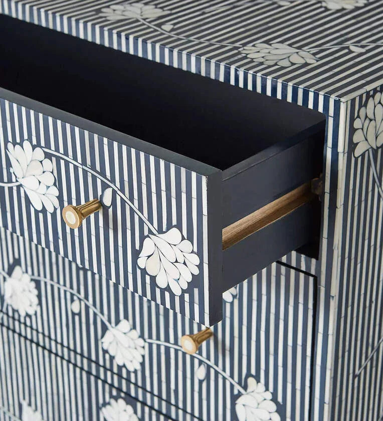 Inlay Chest of Drawer-Floral Blossom