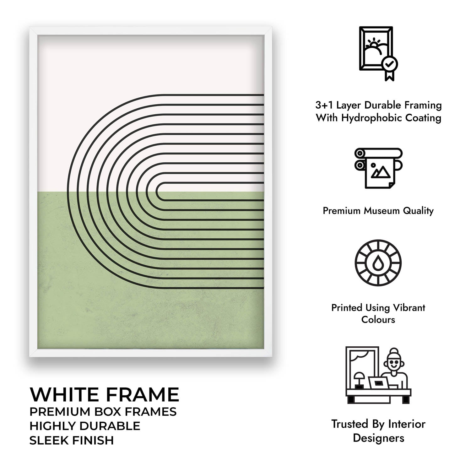 Cerchio Green Wall Painting