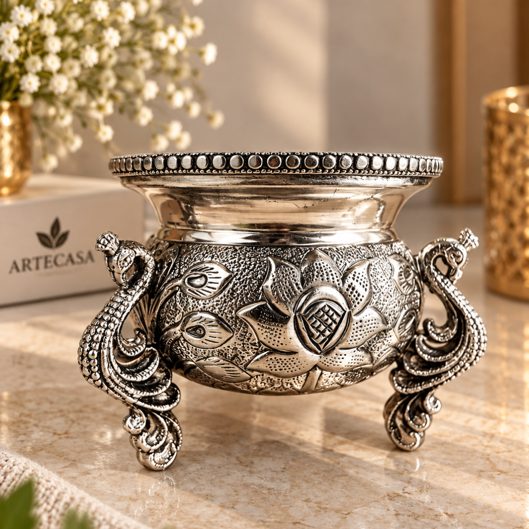 Silver-Plated Peacock Heritage Bowl