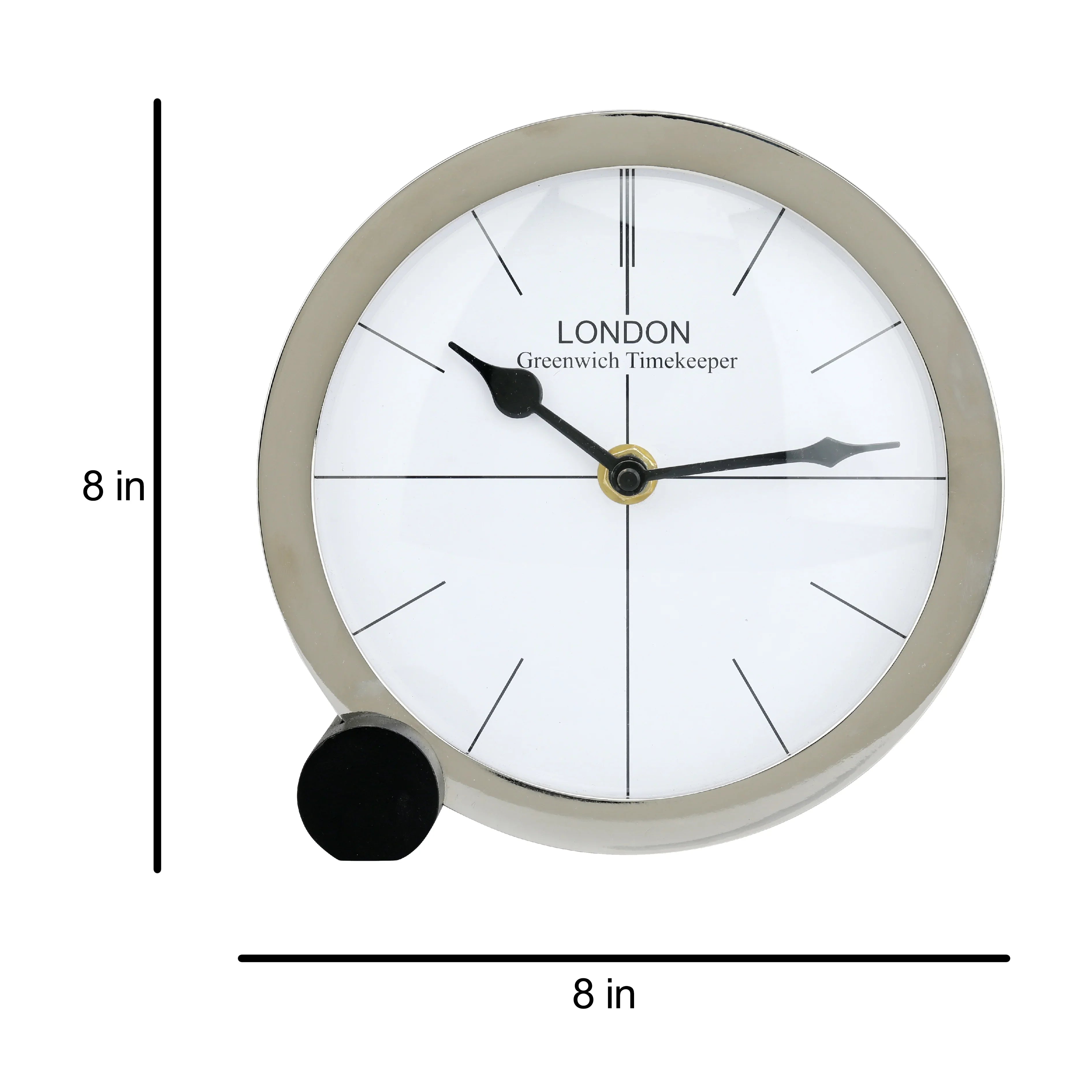 langston table clock in white