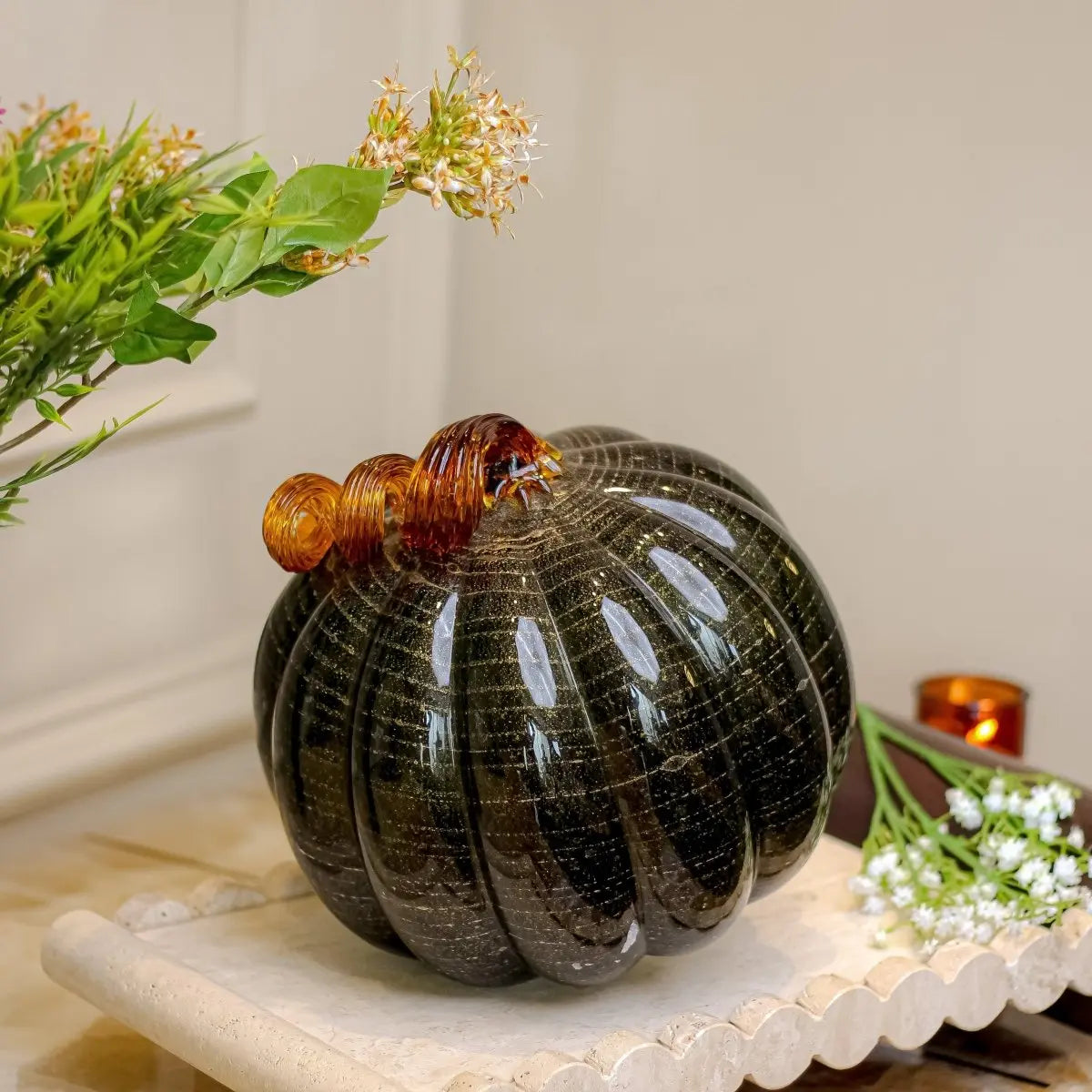 Olive Pumpkin Sculpture