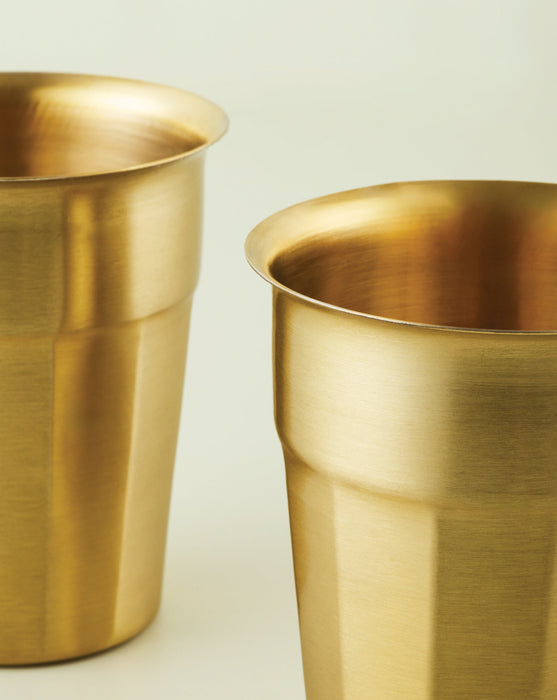 Bahaar Brass Glass | Elegant Brass Tumbler & Aesthetic Cup