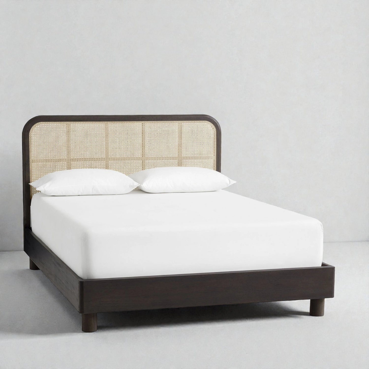 Mazan Solid Teak Wood And Cane King Size Bed