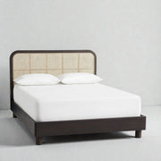 Mazan Solid Teak Wood And Cane King Size Bed