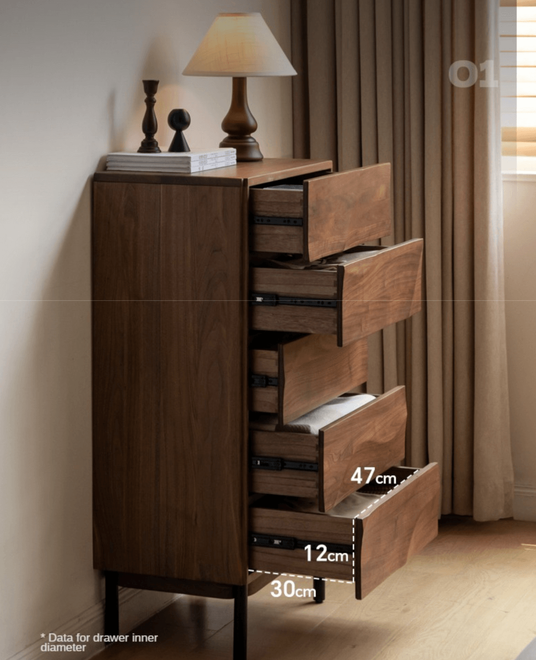 Valens Five Chest Of Drawers | Sheesham Wood