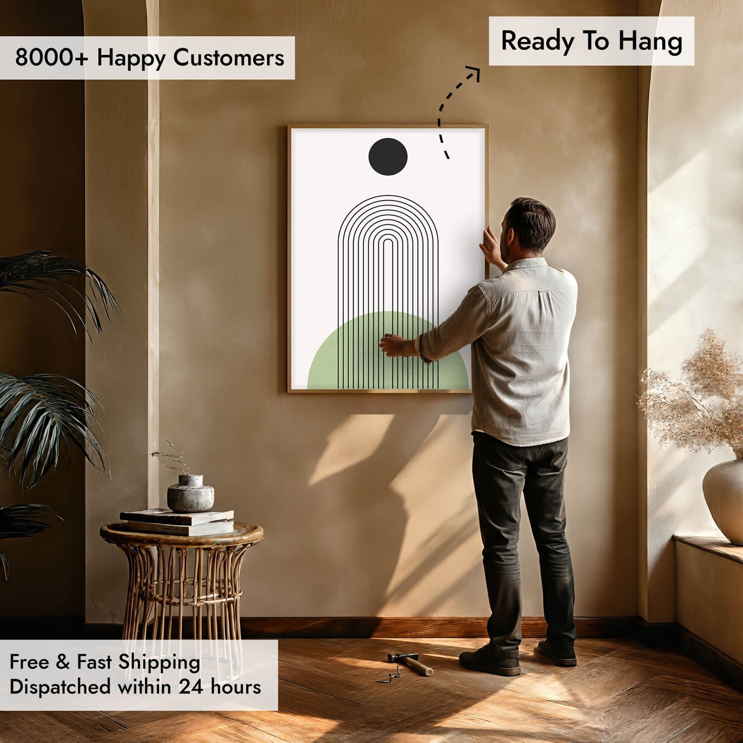 Arco Green Wall Painting