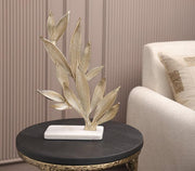 Enclosed Leaf Sculpture | Designer Showpiece for Home Decor