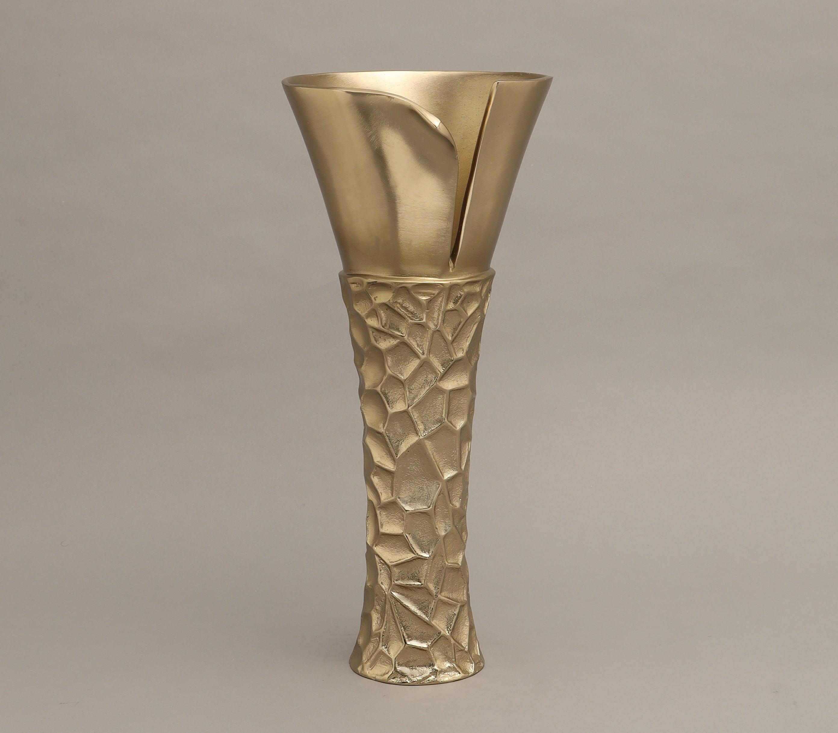 Faceted Vase | Gold Finished