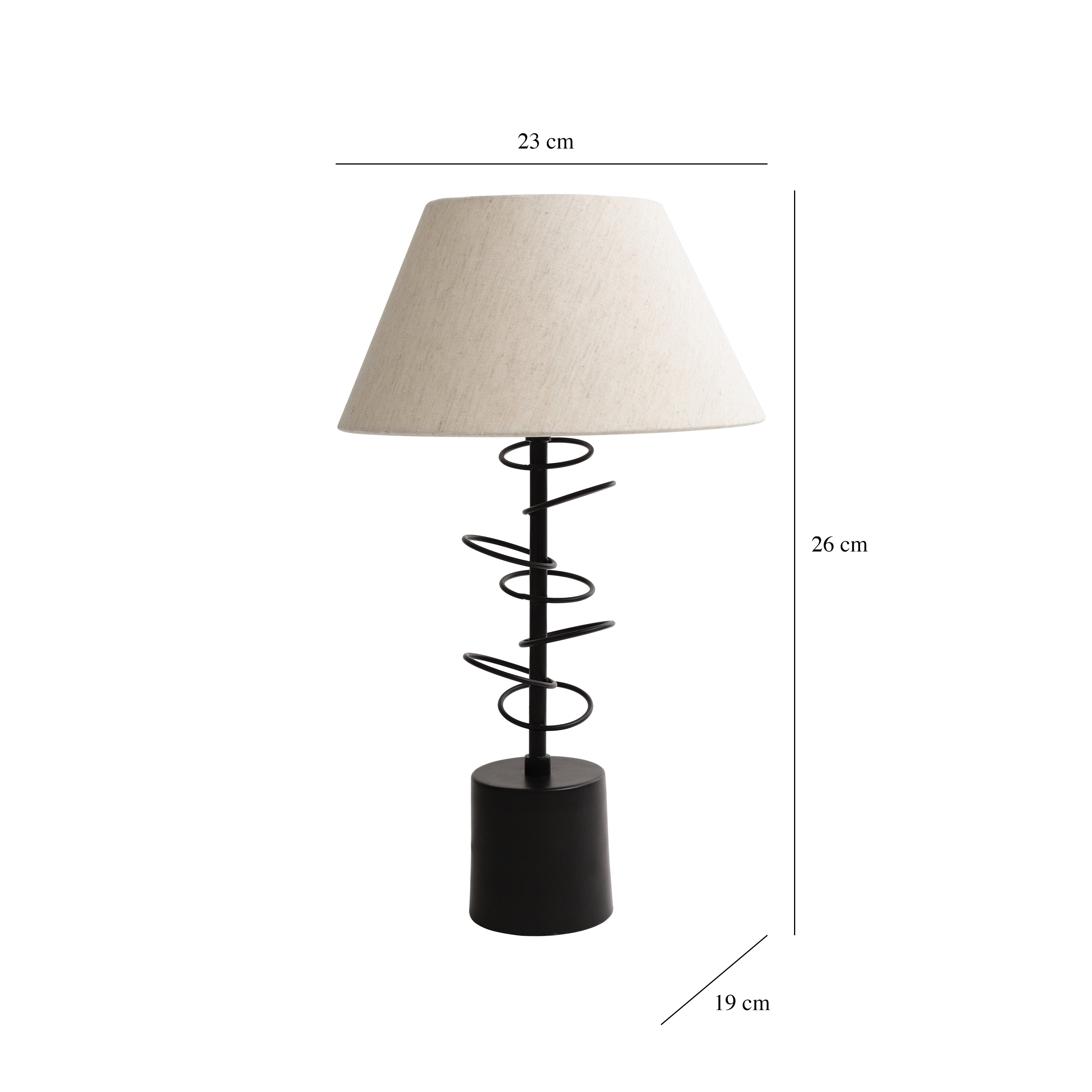 Cascading Rings Black Table Lamp  for Living Room | Home Decor Lamp | Table Light Lamp