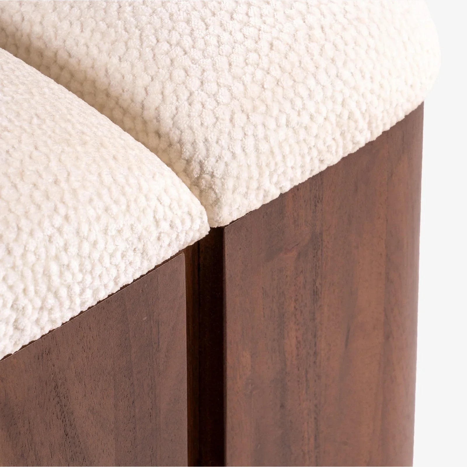 Loaf Pouf | Upholstery and Acacia Wood
