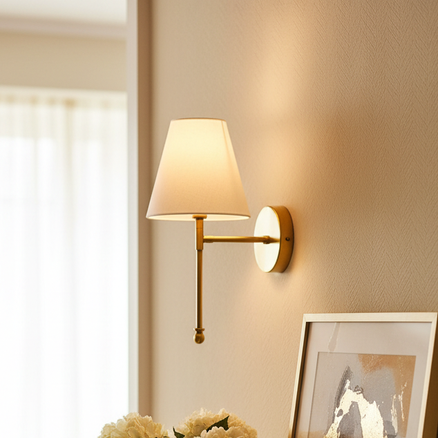 Gold Wall Light Lamp | E27 Metal Wall Sconce for Modern Home Décor E27 holder ( without Bulb )