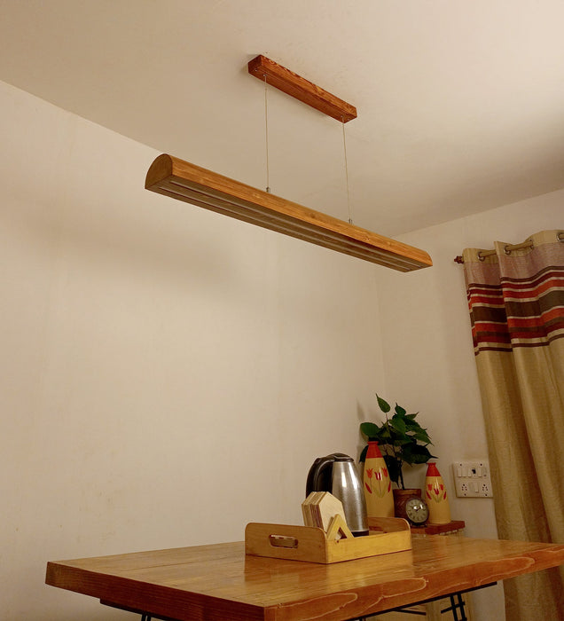 Alba Brown Wooden LED Hanging Lamp