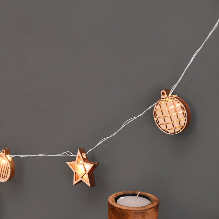 Rio Star-Bobbles 3-D Bunting | Festive Xmas Hanging Stars