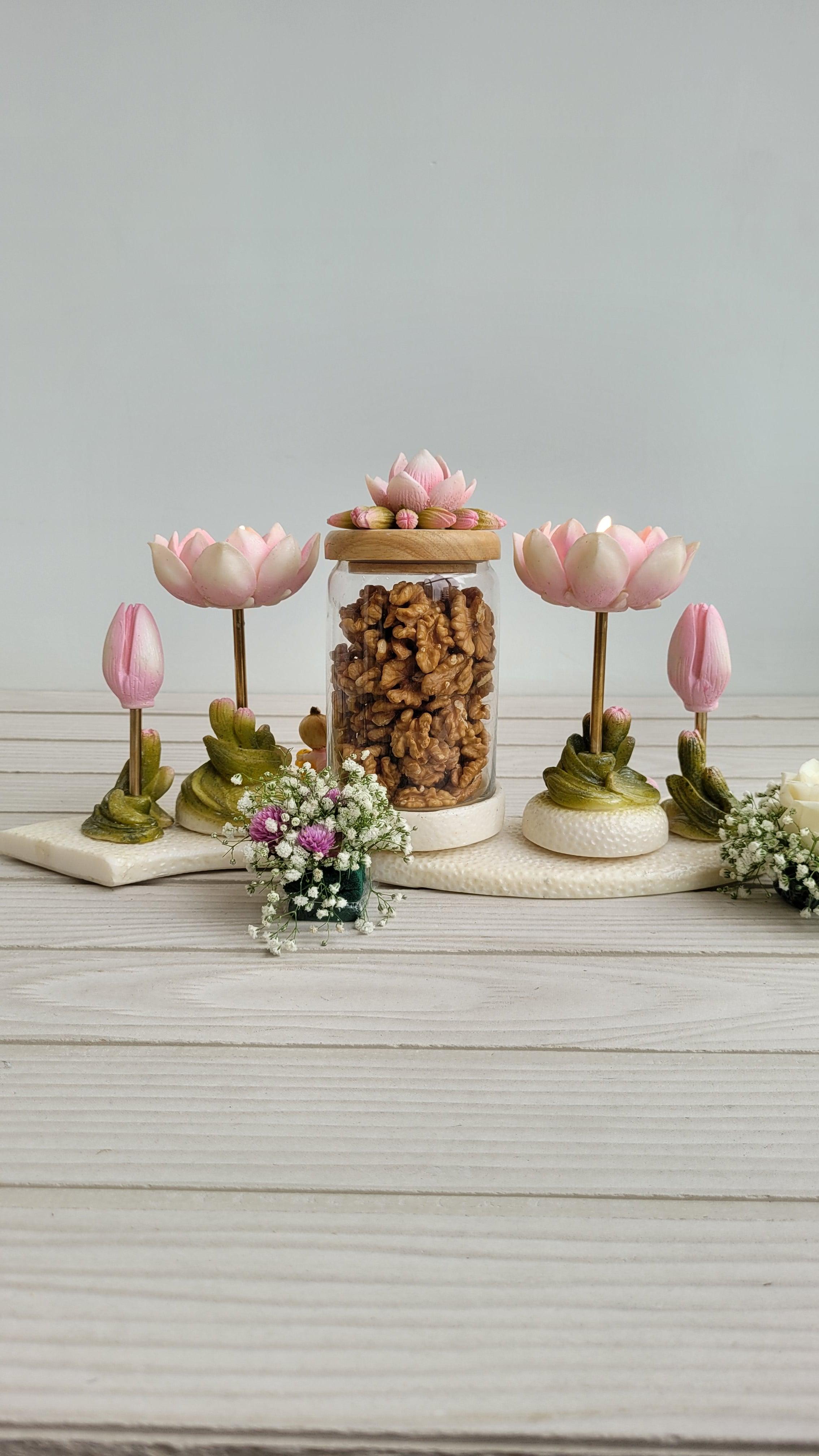 Blush Candle and Jar Set