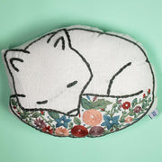 Fantastic Mr. Fox Shaped Pillow | Hand Embroidered Cotton Cushion | Kids Room Decor Cushion - 1 Pc