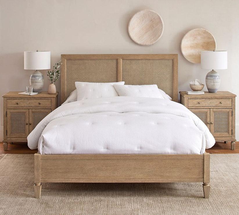 Felix Rattan Solid Wood Bed | Mango Wood King & Queen Size Bed for Modern Bedroom