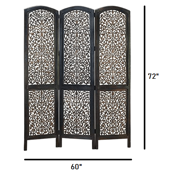 Panel Mango Wood & MDF Jali Handcrafted Room Divider