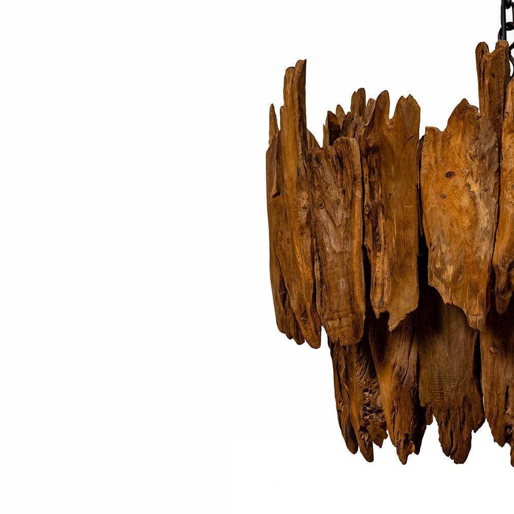 Rustic Wooden Chandelier Lamp