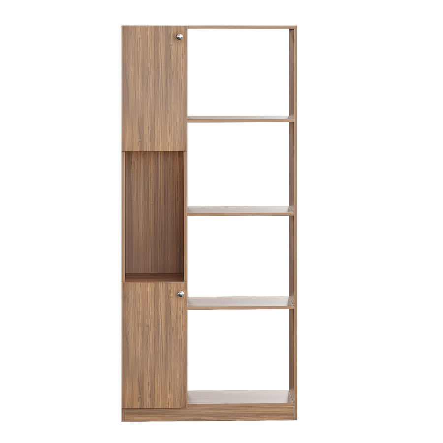 Bookshelf with Doors and Storage Cabinet - Bookaura