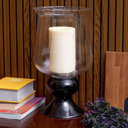 Radiant Clear Vase With Black Base
