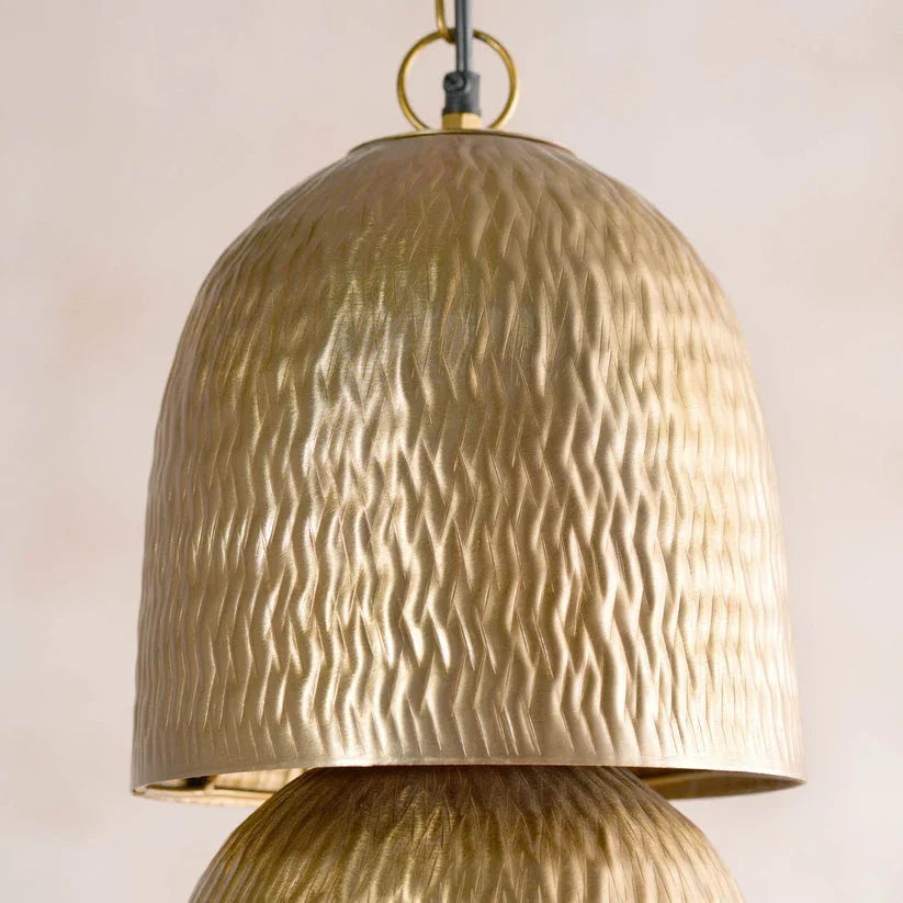 Totem Burgundy Embossed Hanging Lamp