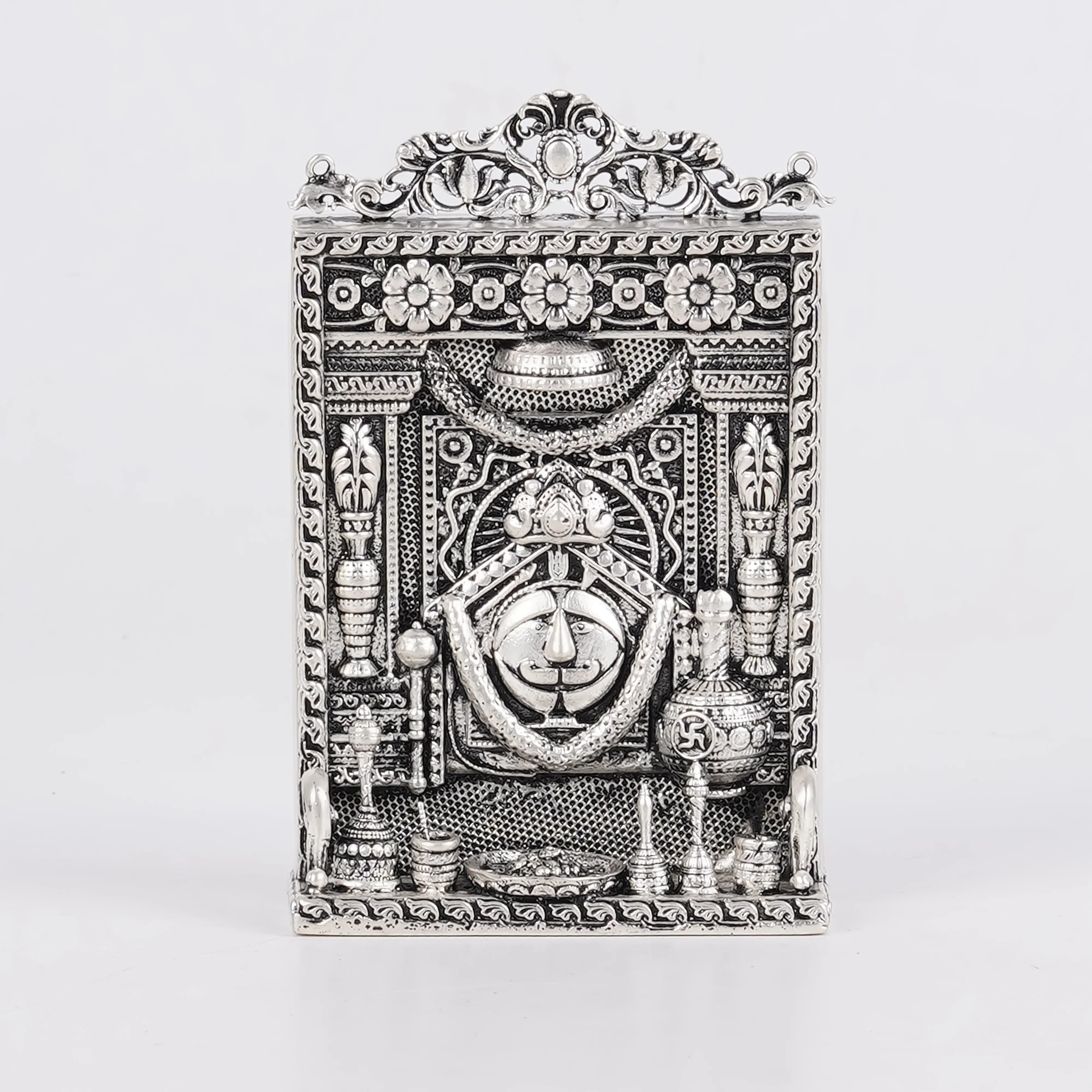 Silver Plated Brass Salasar Balaji Car Dashboard Idol