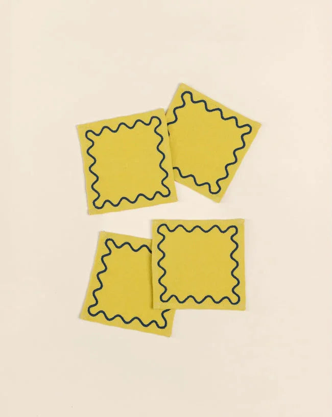 Embroidered Cocktail Napkins - Set of 4