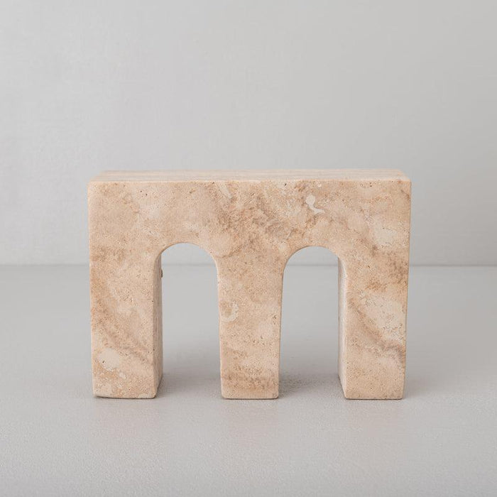 Travertine Architectural Artifact for Table Decor | Showpieces for Bedside Table