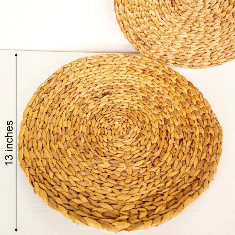 Weaver Round Table Mats Set of 6 | Premium Handcrafted Dining Table Plate Mats