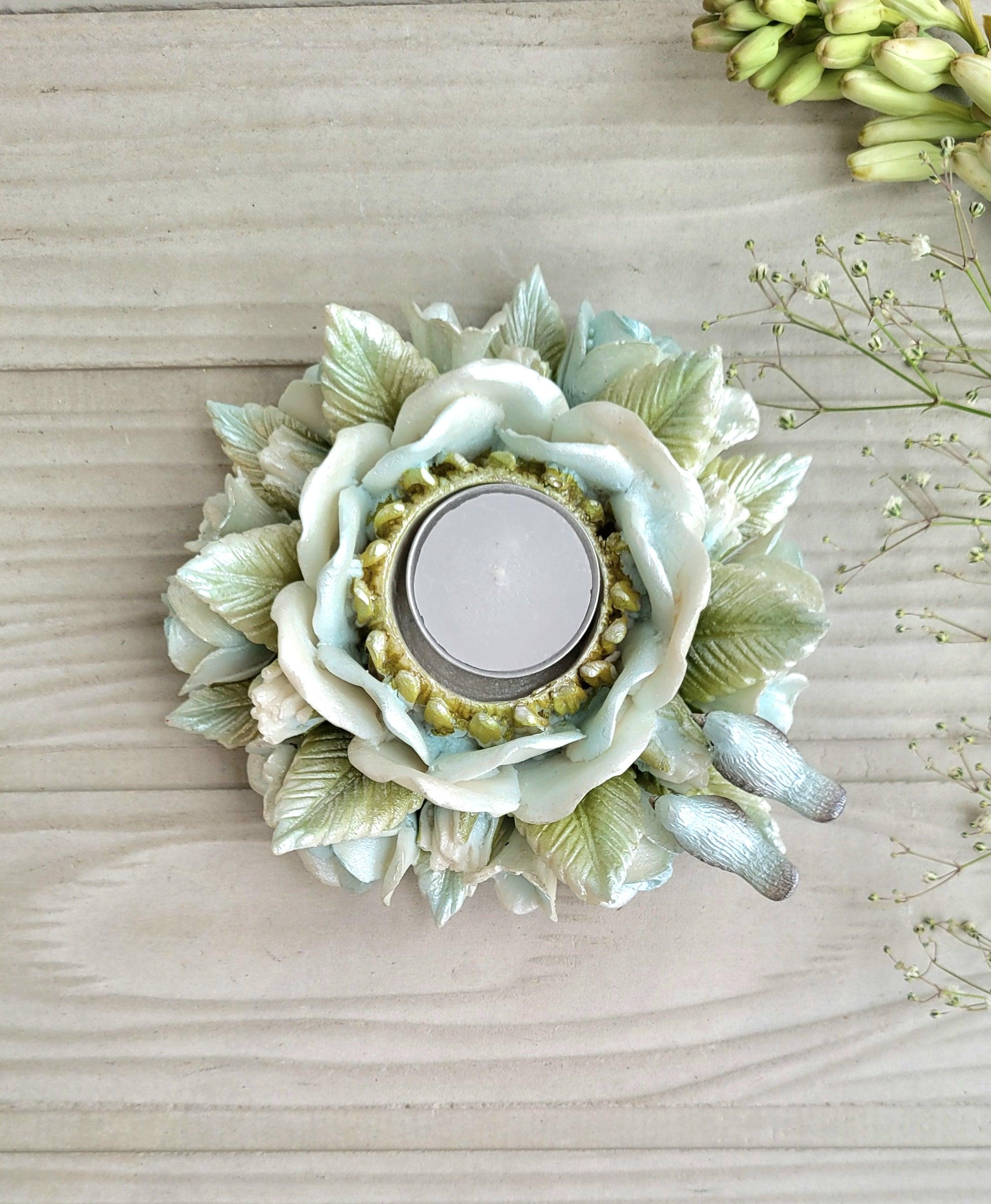 Minty Birdie Tealight Holder