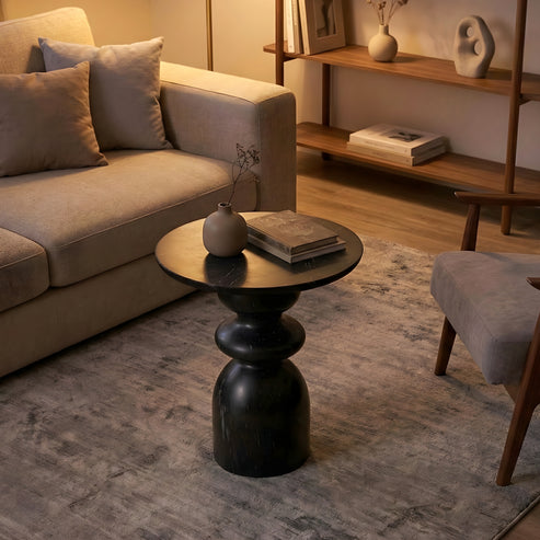 Valon Marble Side Table for Living Room | Modern End Table