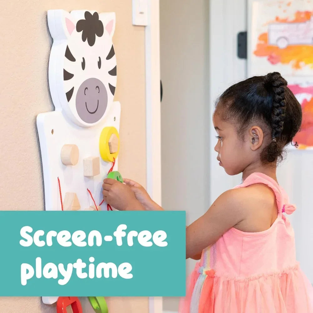Spark & Wow Zebra Play Board and Activity Centre Wall Mounted Toy
