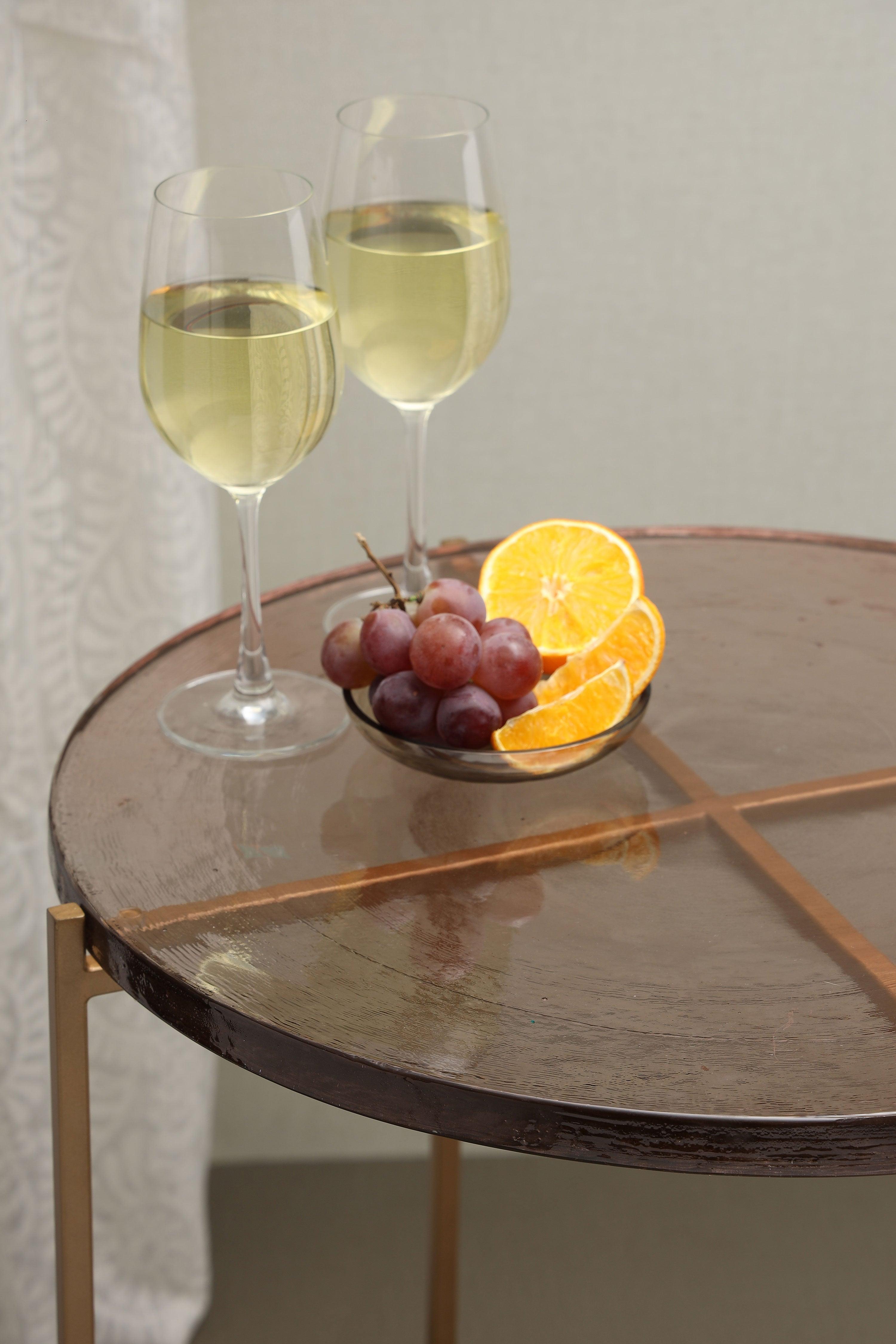 Panoplay Side Table for Living Room | Decorative Glass Tea Table  | Designer End Table