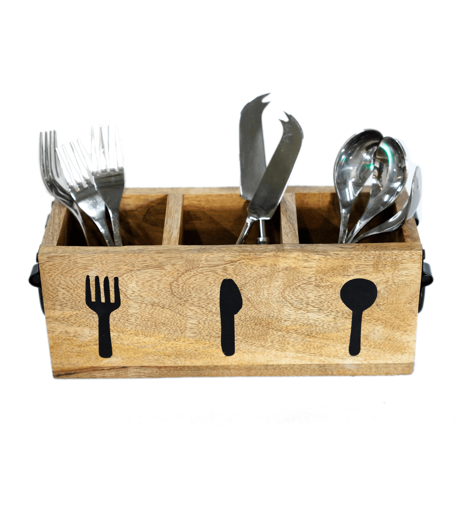 Multipurpose Wooden Cutlery Holder, for Dining Table & Kitchen Rack