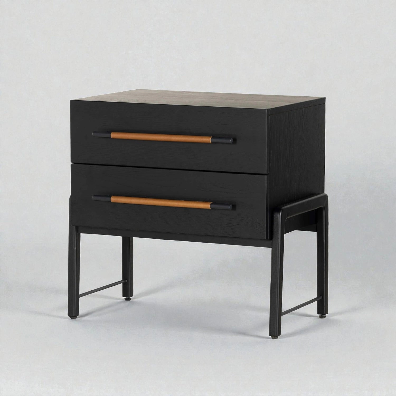 Ralph Teak Wood 2-Drawers Bedside