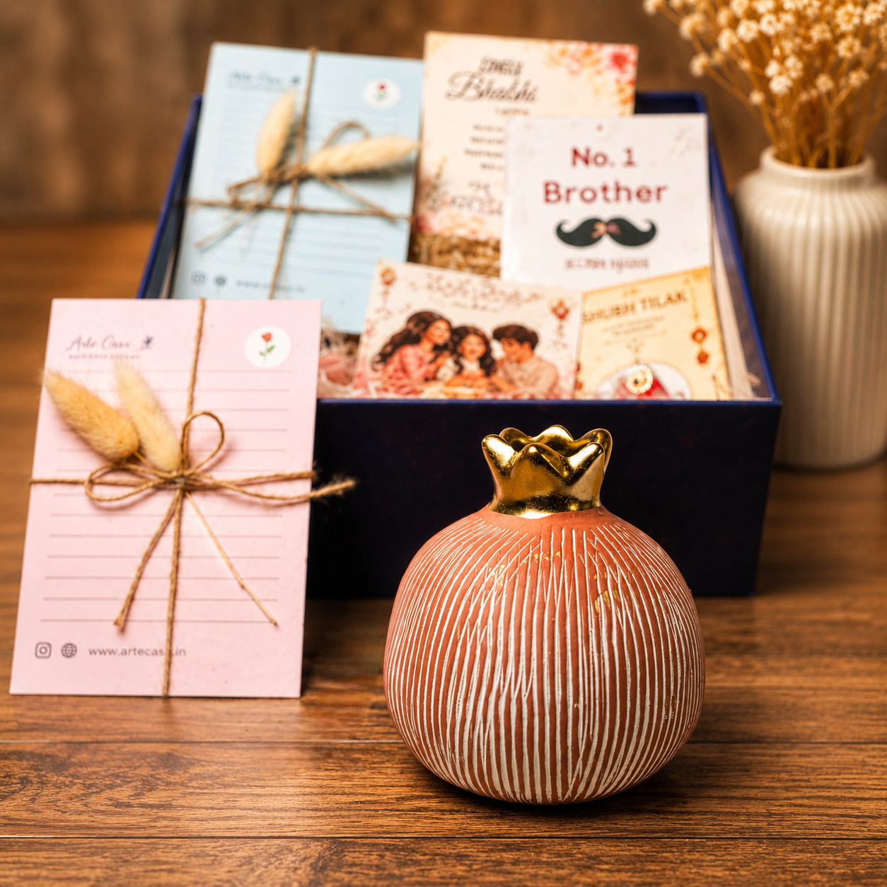 Pink Pomegranate Rakhi Gift Hamper