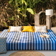 Blue Waves Cotton Bedspread With Pillow Covers