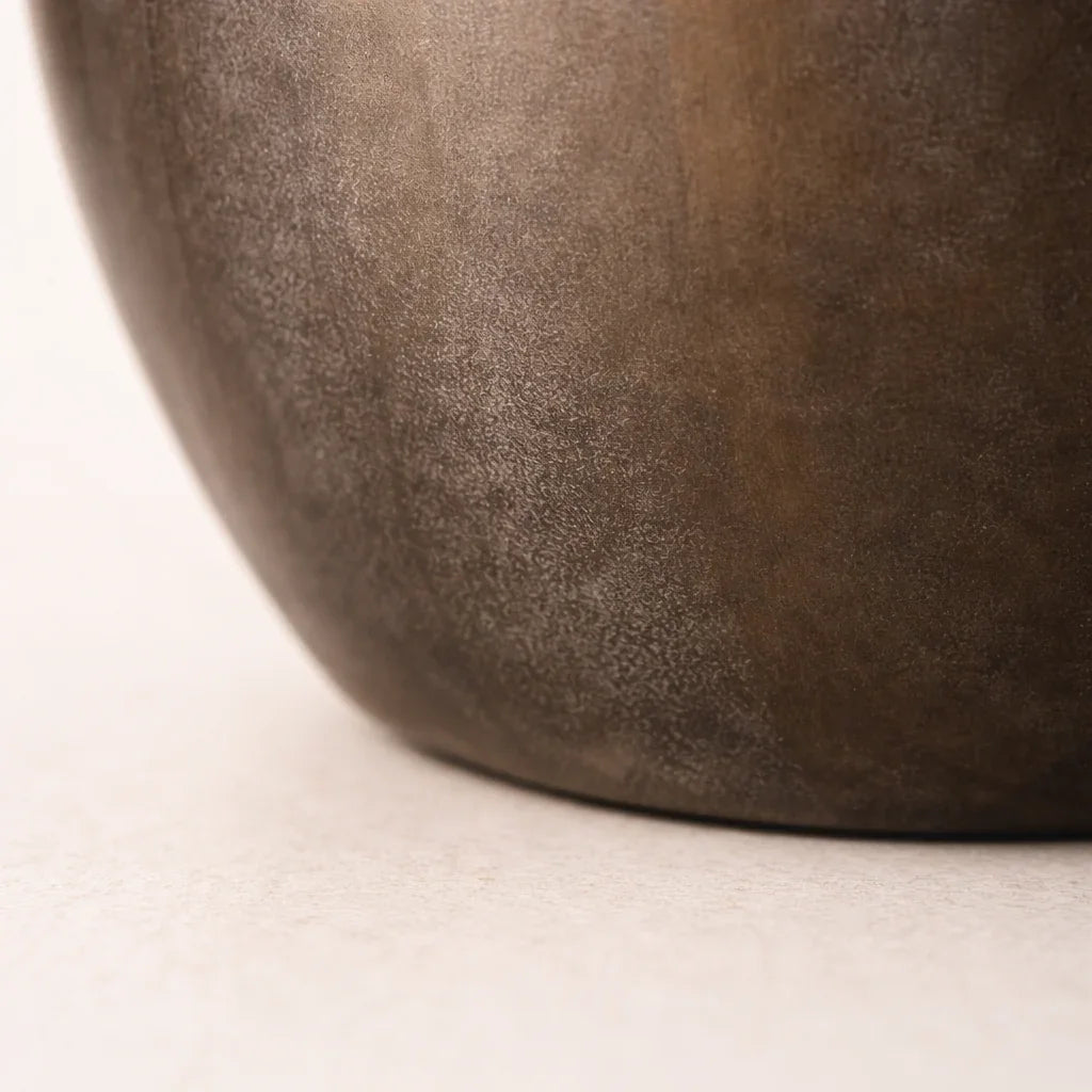 Emberform Sculpted Glass Decorative Vase – Modern Textured Accent Centerpiece