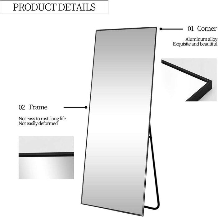 Full length rectangle mirror| 65 Inch long | Floor Standing Mirror