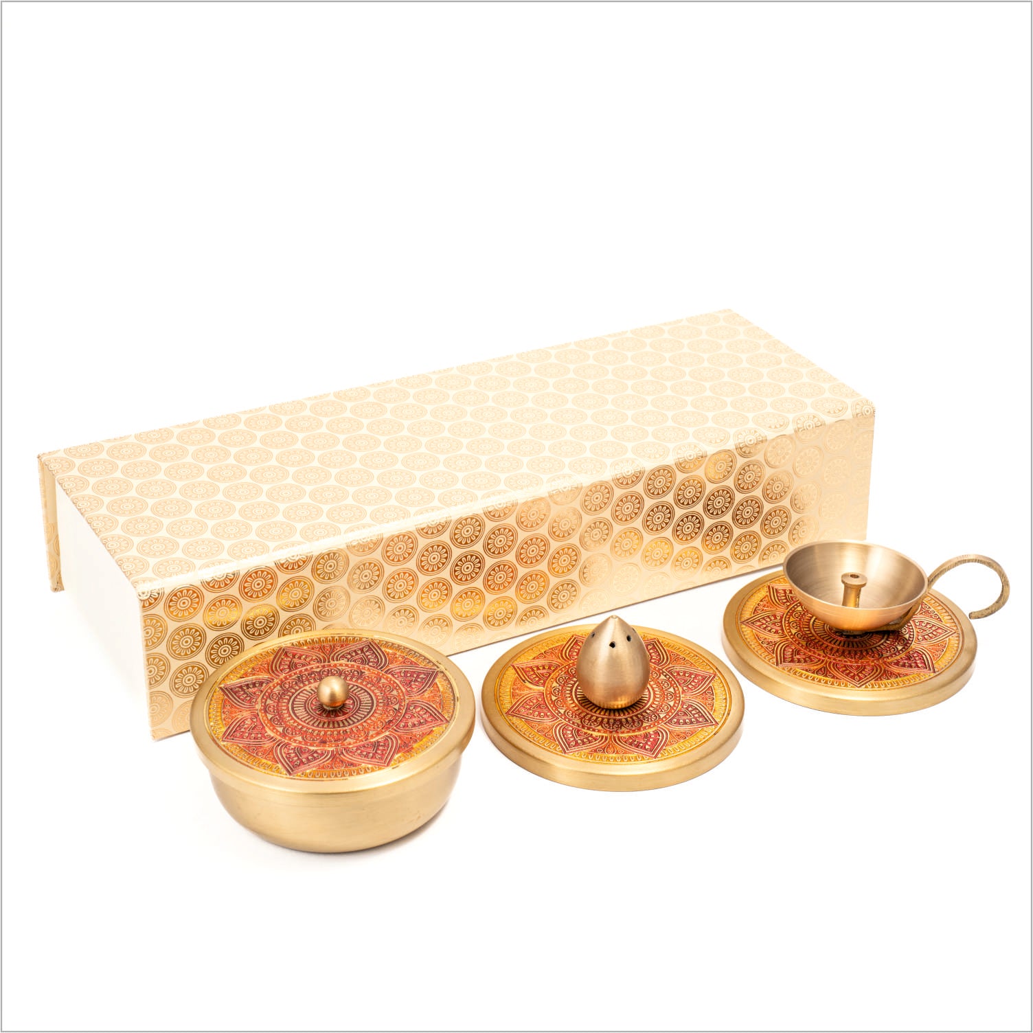 Gift Box : Puri Diya + Incense Holder