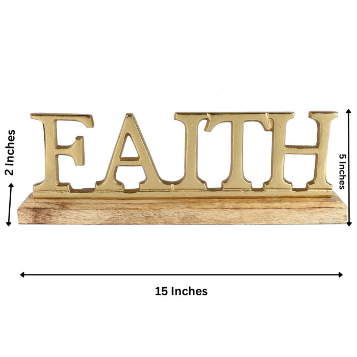 Metal Free Standing Tabletop Faith Sign