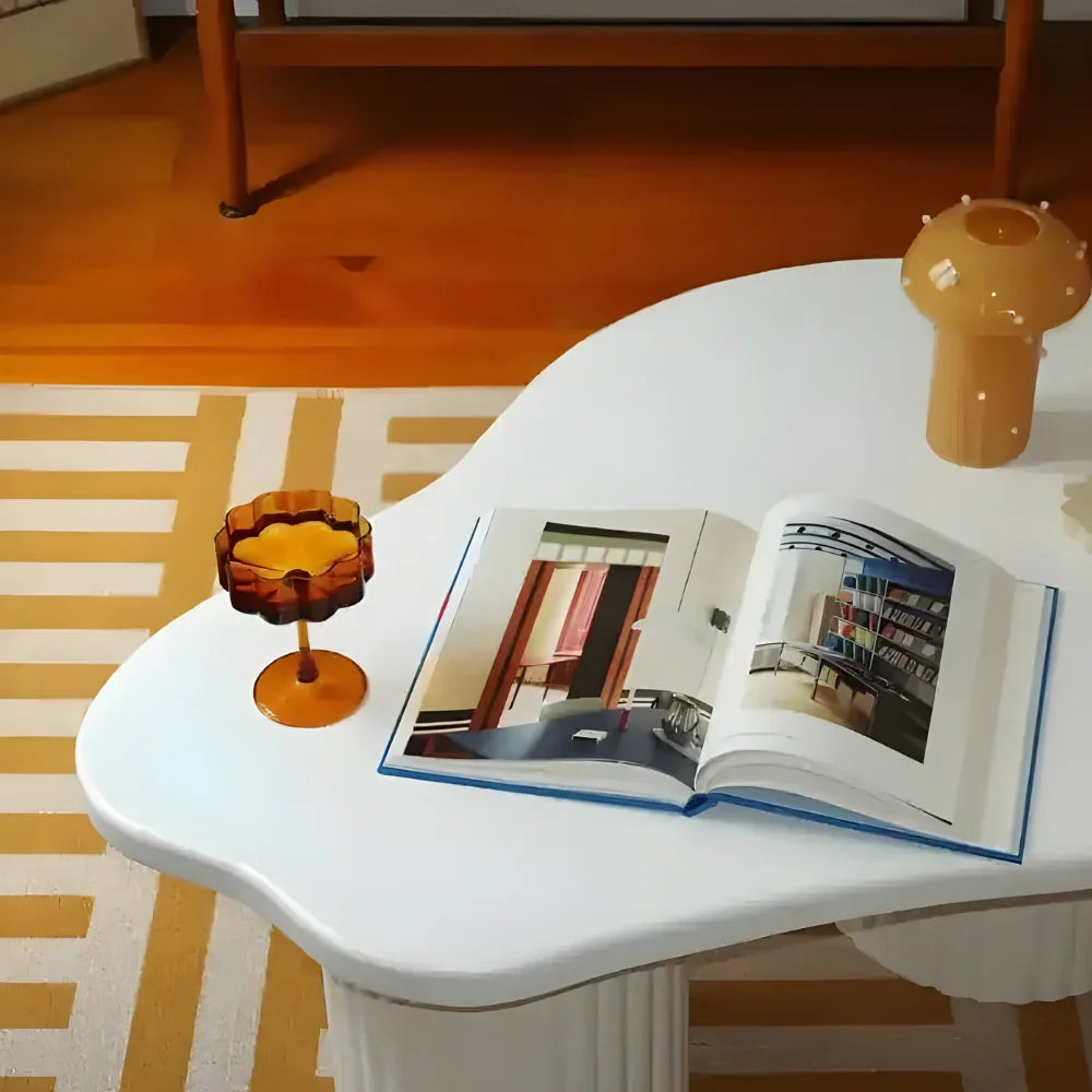 Charming Coffee Table Child-Safe & Durable for Kids (White)