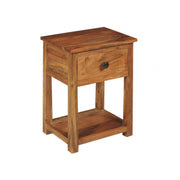 Riverton Solid Sheesham Wood Side Table with Storage | Bedside & Sofa Side Table with drawer