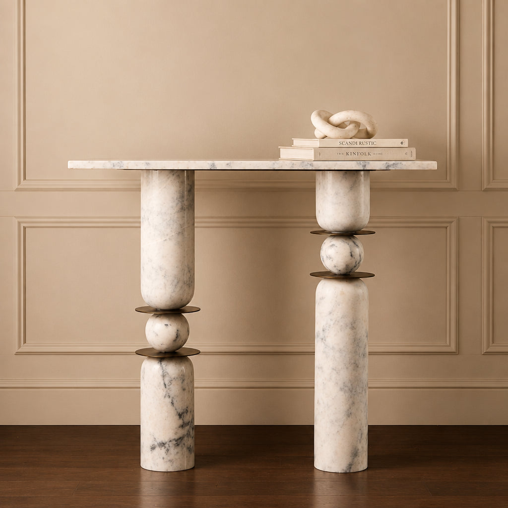 Obblo - Panther White Console Table