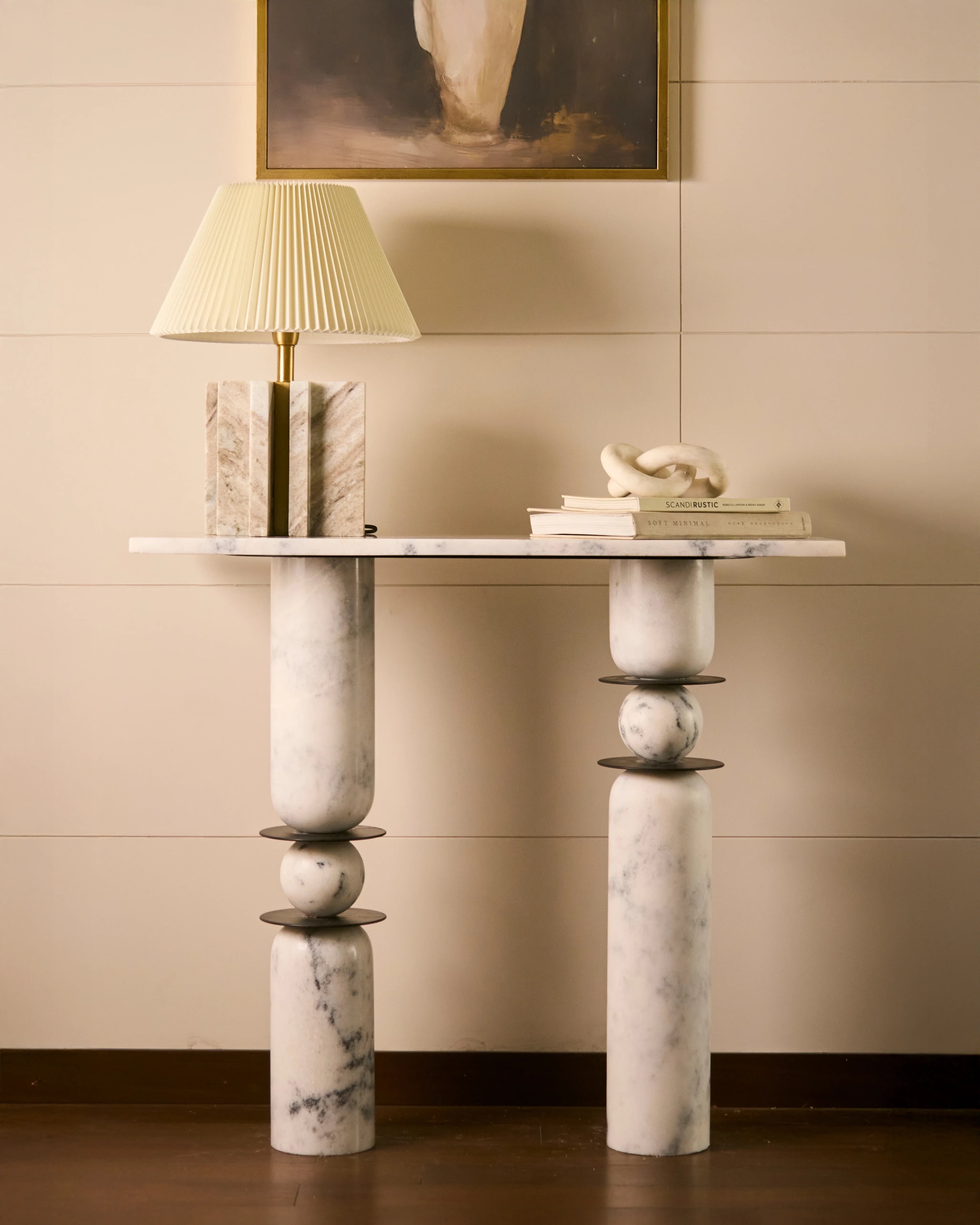 Obblo - Panther White Console Table