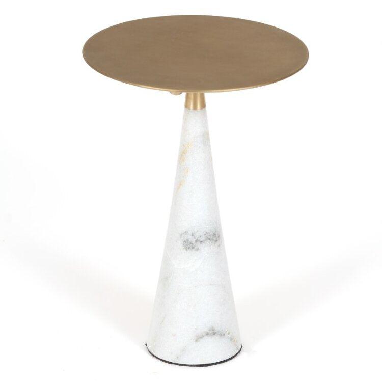 Cone Table | Marble,Brass ,Mild Steel